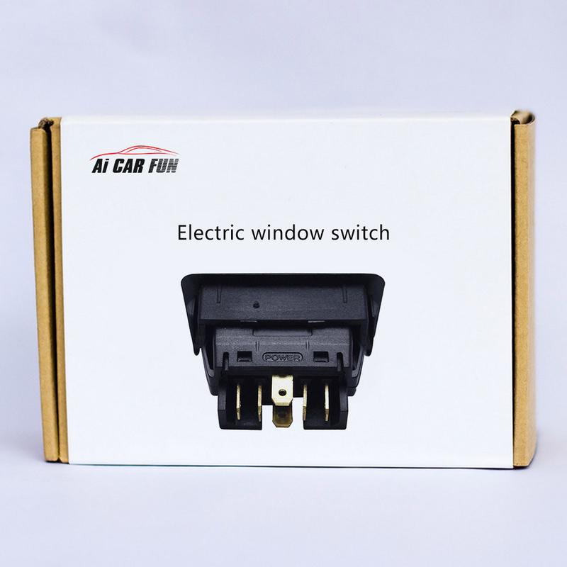 1pc/ pakker universell 6 pin 12-24v bil elektrisk vindusbryter med grønt lys bilbryter auto styling tilbehør: misligholde tittel