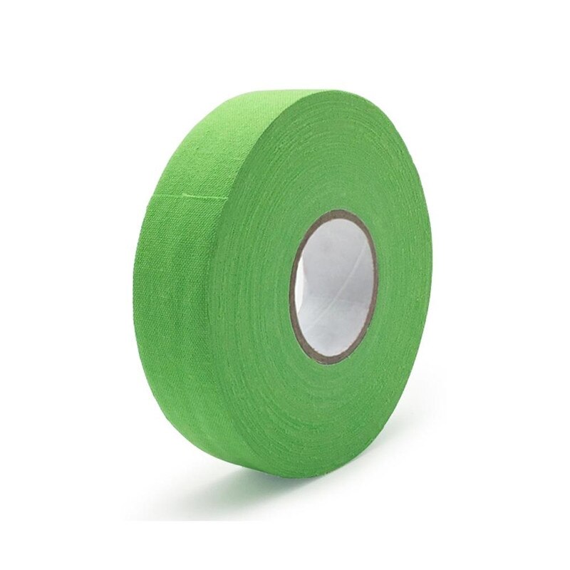 1Pc 2.5cm x 25m di Stoffa Nastro hockey hockey Su Nastro del Bastone hockey Su Ghiaccio Equipaggiamento Protettivo spunto non-antiscivolo Nastro: verde