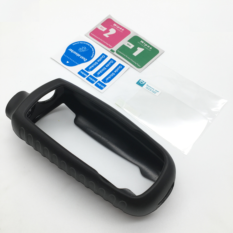 Funda protectora genérica de silicona para Garmin GPS Astro 430 320 220 900 con protector de pantalla Astro 320 para Alpha 50 ALPHA: Negro