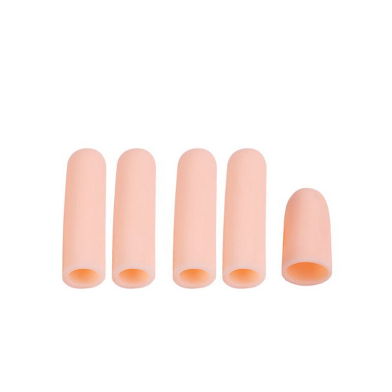 5 st silikongel tub bandage finger tåskyddare fot smärtlindring fotvård: Clnd