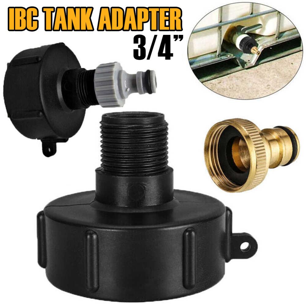 1Pc Ibc Slang Adapter Reducer Connector Watertank Fitting 3/4 "Grove Draad Duurzaam Voor DN40/50 Bal valve