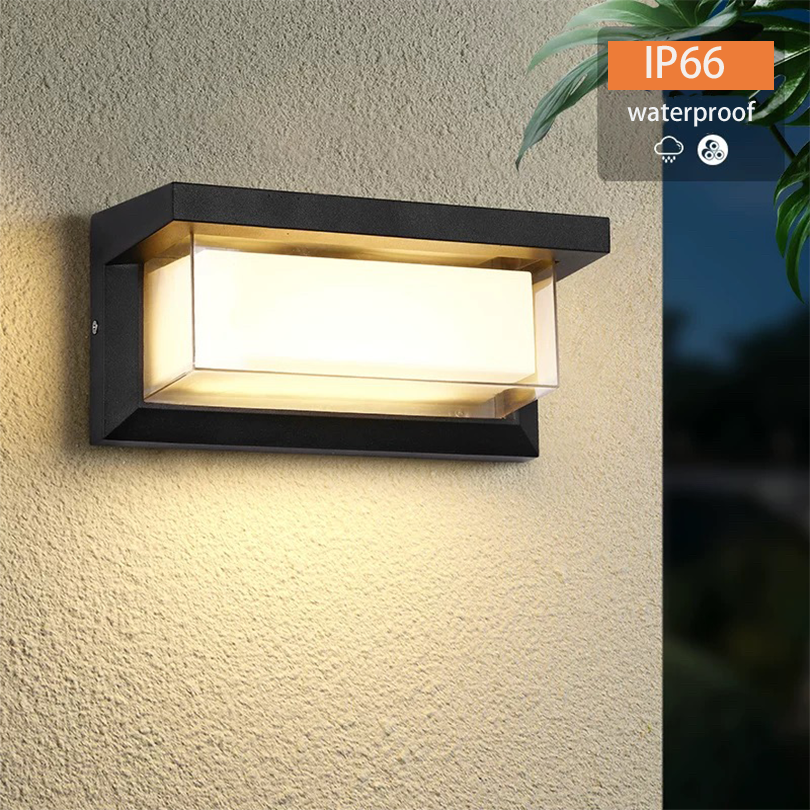 Led udendørs væglampe vandtæt  ip66 bevægelsessensorer led udendørs belysning veranda lys balkon havelys udendørs væglampe