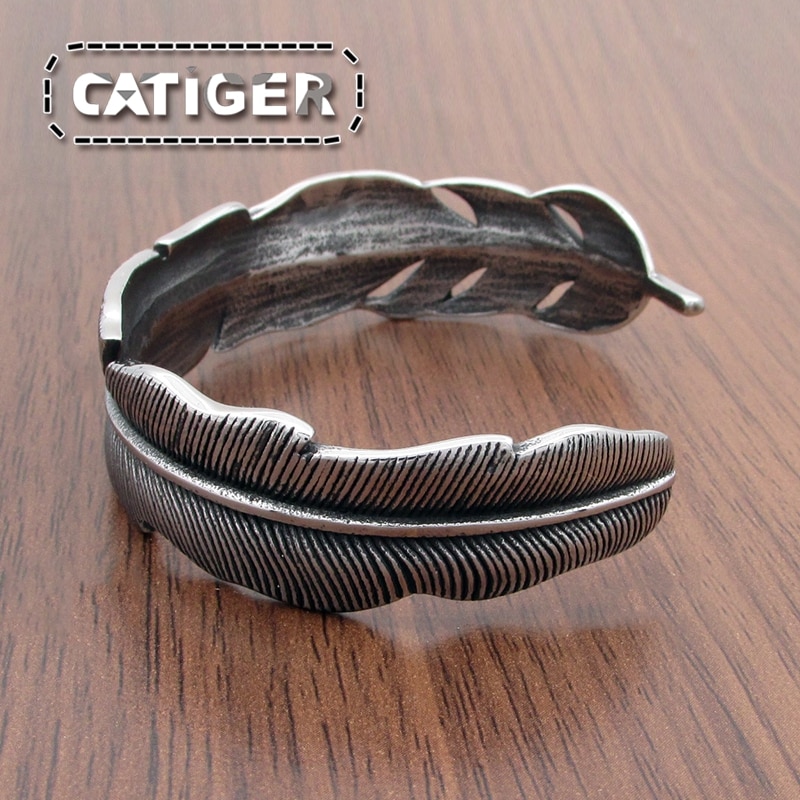 Punk 316L de acero inoxidable de de Vintage brazalete Popular pulsera de los hombres de alta joyería de