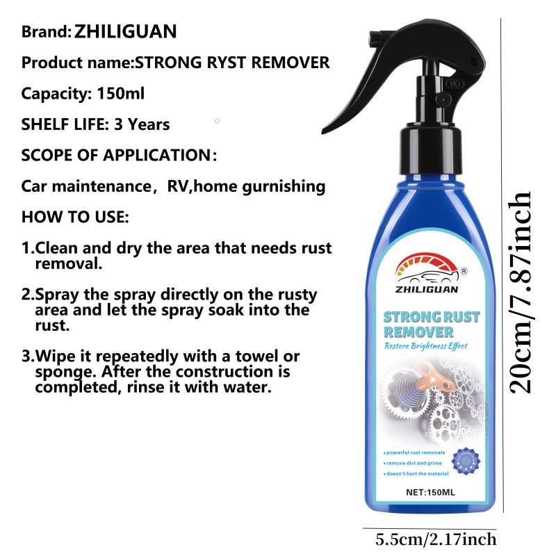 Rostentferner-spray – die schnell wirkende formel löst hartnäckigen rost innerhalb von minuten auf, sicher für die anwendung auf metalloberflächen.