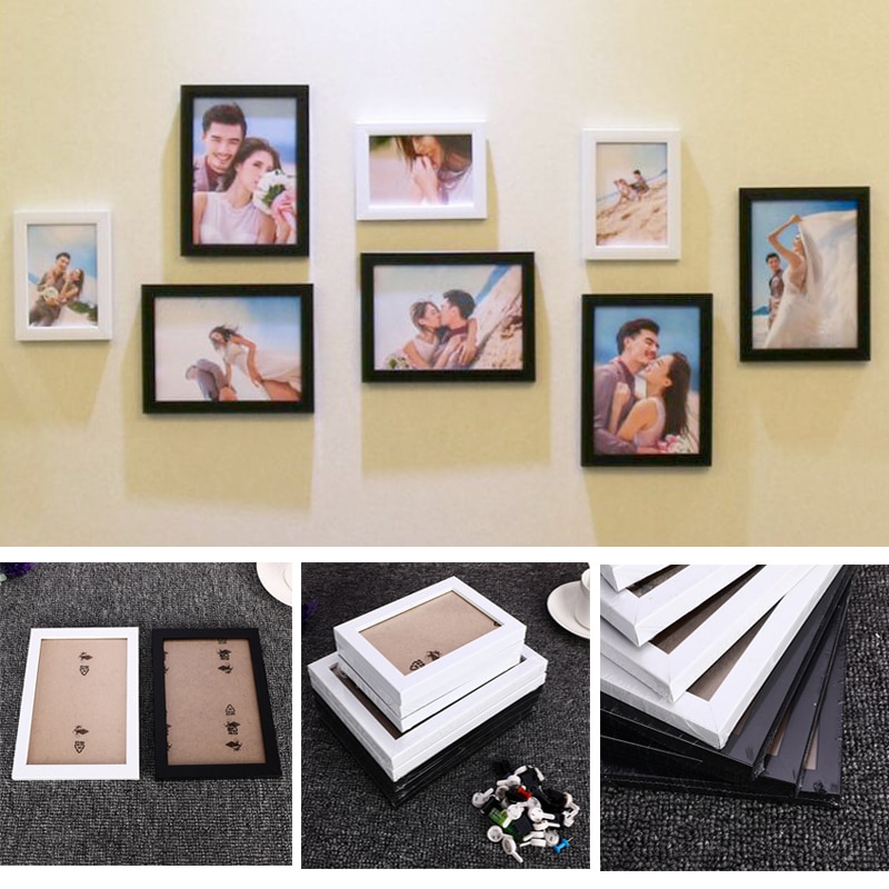 8 stk / sæt klassisk fotoramme til væghængende 7 5 tommer vægkunst bryllupspar anbefaling billeder rammer boligindretning