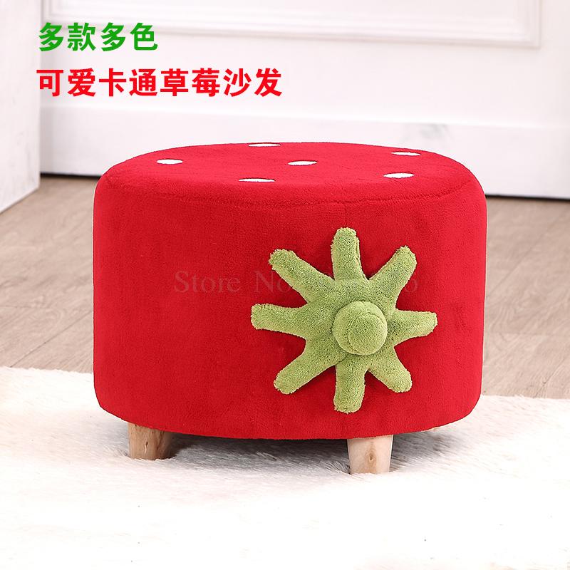 Children's small sofa stool big child baby kindergarten strawberry coral velvet bedroom home simple sofa chair