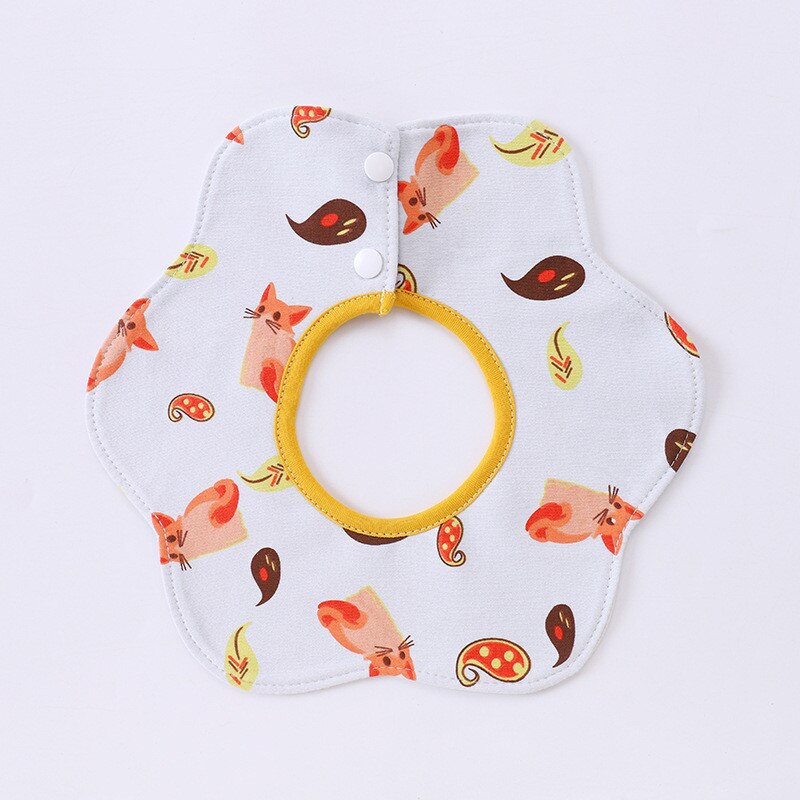 Cotton Baby Boys And Girls Feeding Burp Cloths 360 degrees Rotating Baby Bibs Towel Cute Bandanas Scarf Children Cravat Stuff: 15