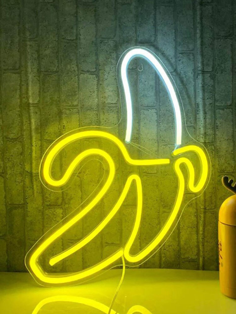 Banana LED Neon Light Wall Hanging Neon Light USB Powered For Bedroom Party Home Decoration
