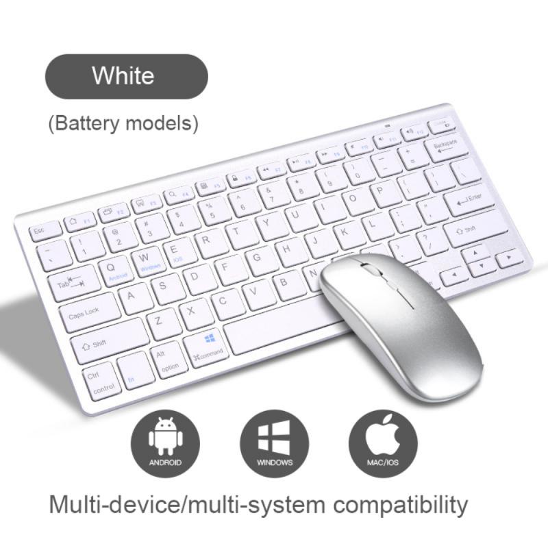 Slim Ergonomic Wireless Bluetooth Keyboard And Mouse Combo Bluetooth Keyboard & Mute Mouse Set For PC Notebook Laptop: 02