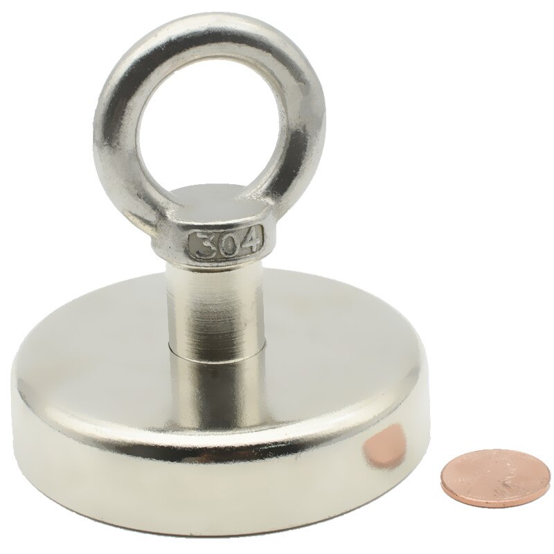 Fiskemagneter dia . 48 60 75mm lyftande neodymmagnet med nylonrep 60-150kg som drar perfekt för bärgning eller magnetfiske