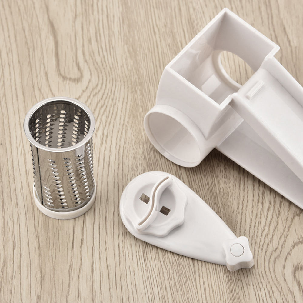 Manual Rotary Cheese Grater with Stainless Steel Drum Multifunction Butter Chocolate Cutter Tools