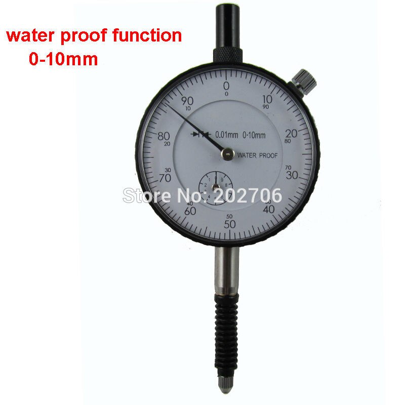 0-10Mm 0.01Mm Water Proof Dial Indicator Gauge Nauwkeurigheid Indicator Tool Met Oorhaak