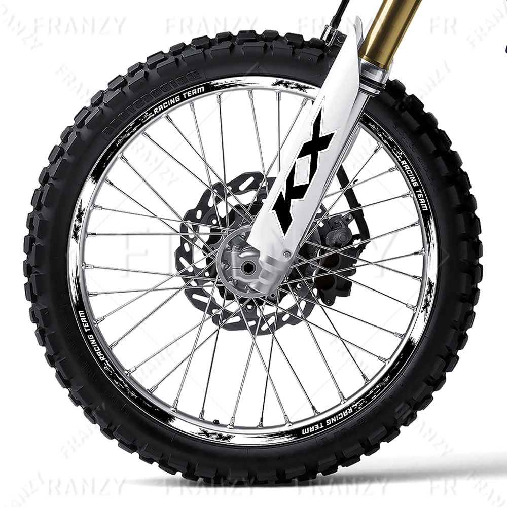 Adesivo para roda de motocicleta, decalque refletivo para aro, fita listrada para kx 250 450 500 125 250x 450x kx250f kx450f 50 anos