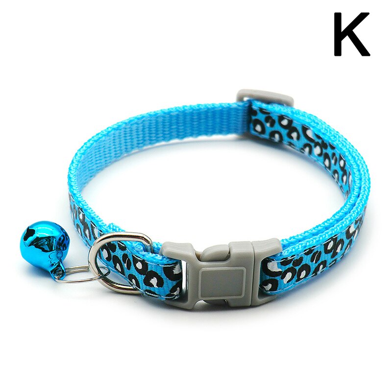 gato leopardo perro Collar de hebilla ajustable perro de dibujos animados mascotas collares lleva gato Pet Id etiqueta accesorios Animal productos: K