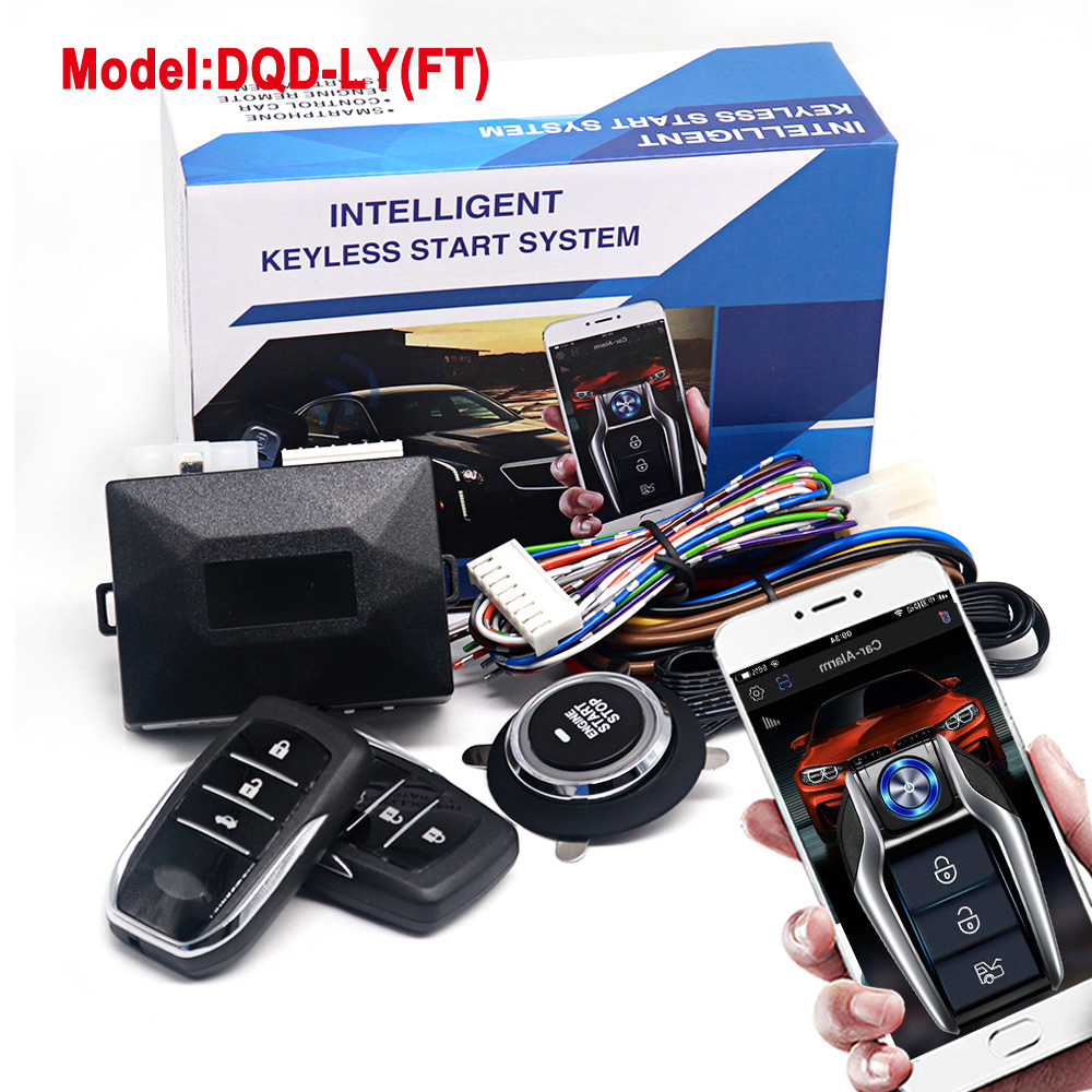 Carro Universal Sistema De Alarme, Auto Start Stop Sistema, Controle Remoto, Ignição Do Motor, Kit Autostart, Keyless Push, Acessórios Do Carro: Verde