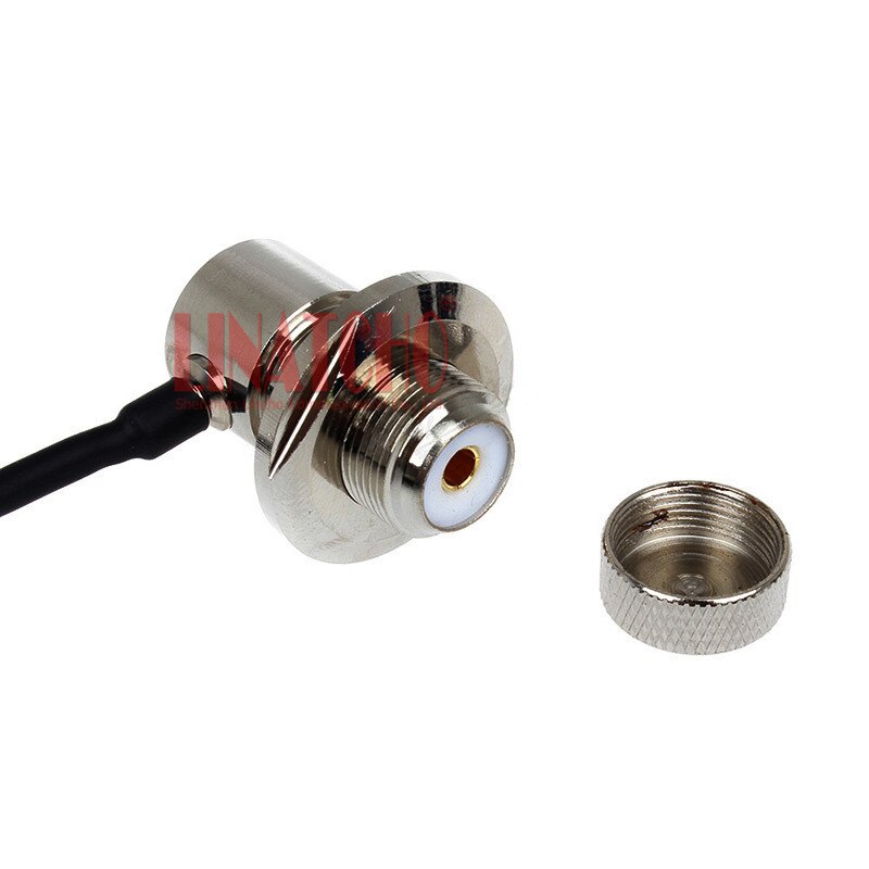 15ft RG316 PL259 männlichen zu Also239 rechten winkel TM-471A FT-1807 IC-2820 Auto Radio antenne kabel