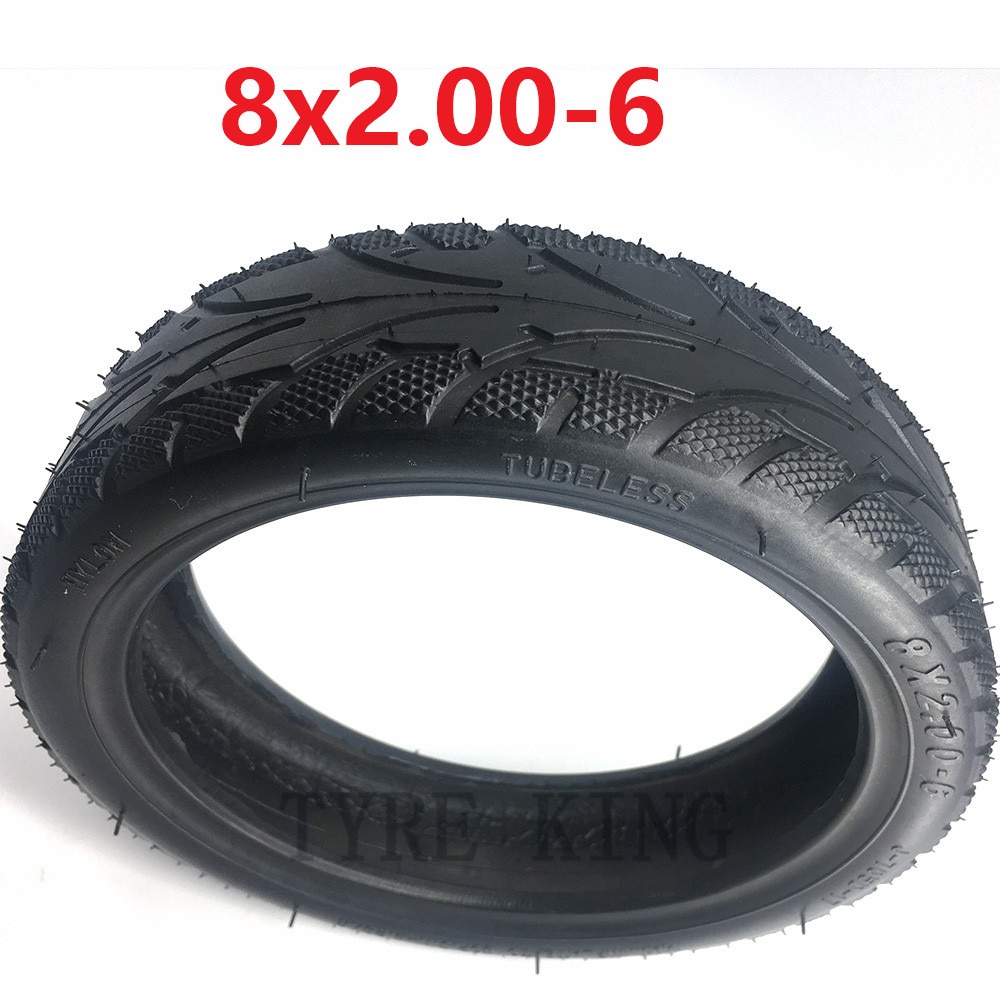 Neumático de 8 pulgadas 8x2.00-5 de grosor al vacío, neumático sin cámara 8x2.00-6 para Mini Scooter Eléctrico, bicicleta de bolsillo, MINI bicicleta