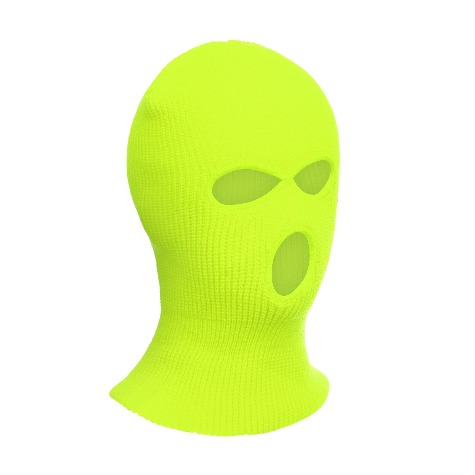 Mascarilla de esquí de punto, pasamontañas de invierno, para deportes al aire libre, gorro de Pasamontañas de punto de 3 agujeros: D