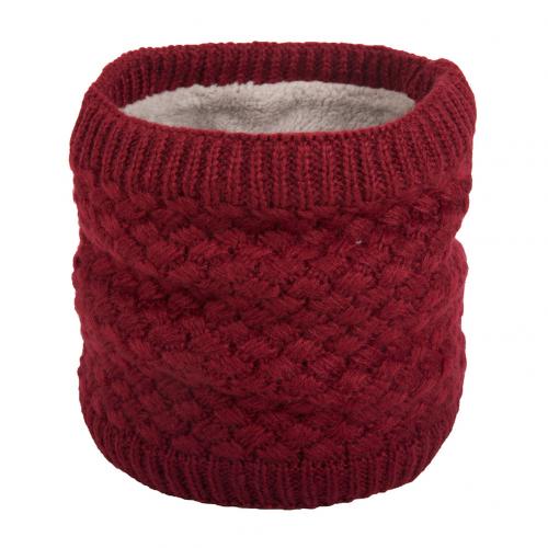 Winter Women Men Solid Color Thickened Fleece Knitted Neckerchief Warm Scarf Warmer Scarf Cotton Shawl Warm Necklaces Scarves