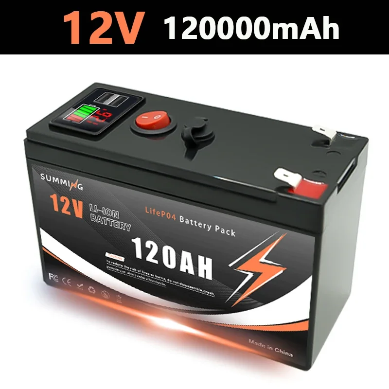 Batterie au Lithium LiFePO4 12V 150Ah, plus de 4000 Cycles profonds, pour UPS, détecteur de poissons de Kayak, panneau solaire, roues électriques, jouets, Scooter, Radio: Clair