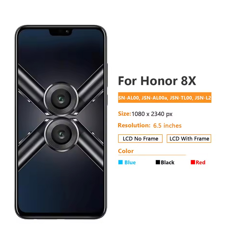 6.5 "dla Huawei Honor 8X wyświetlacz LCD ekran dotykowy Digitizer części zamienne robić wyświetlacza Honor 8X JSN-L21 JSN-L22 ekran