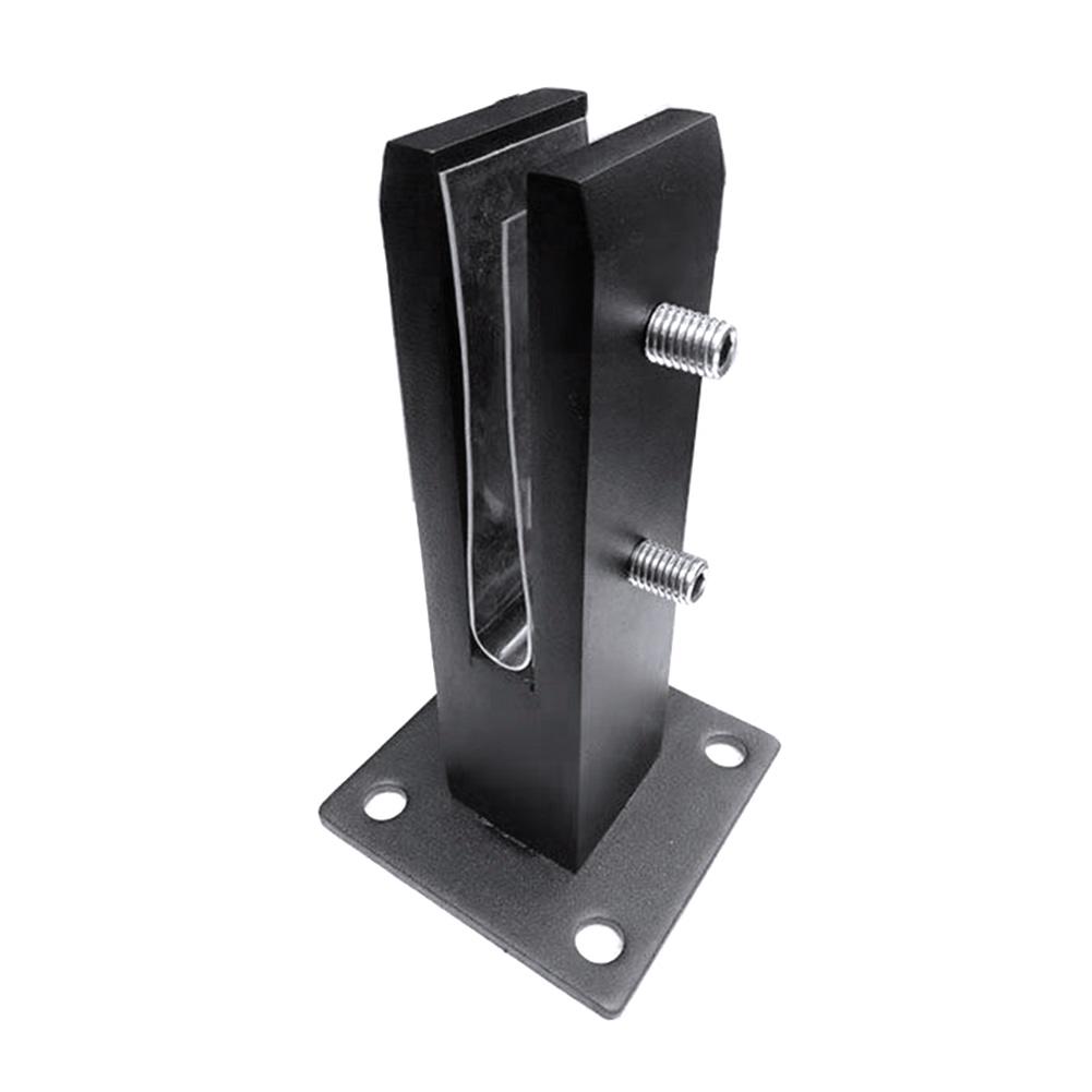 Black Stainless Steel Clamp,Glass Panel Pool Fence Staircase Bracket Spigot Balustrade Floor Deck Mount Support Clamp Square