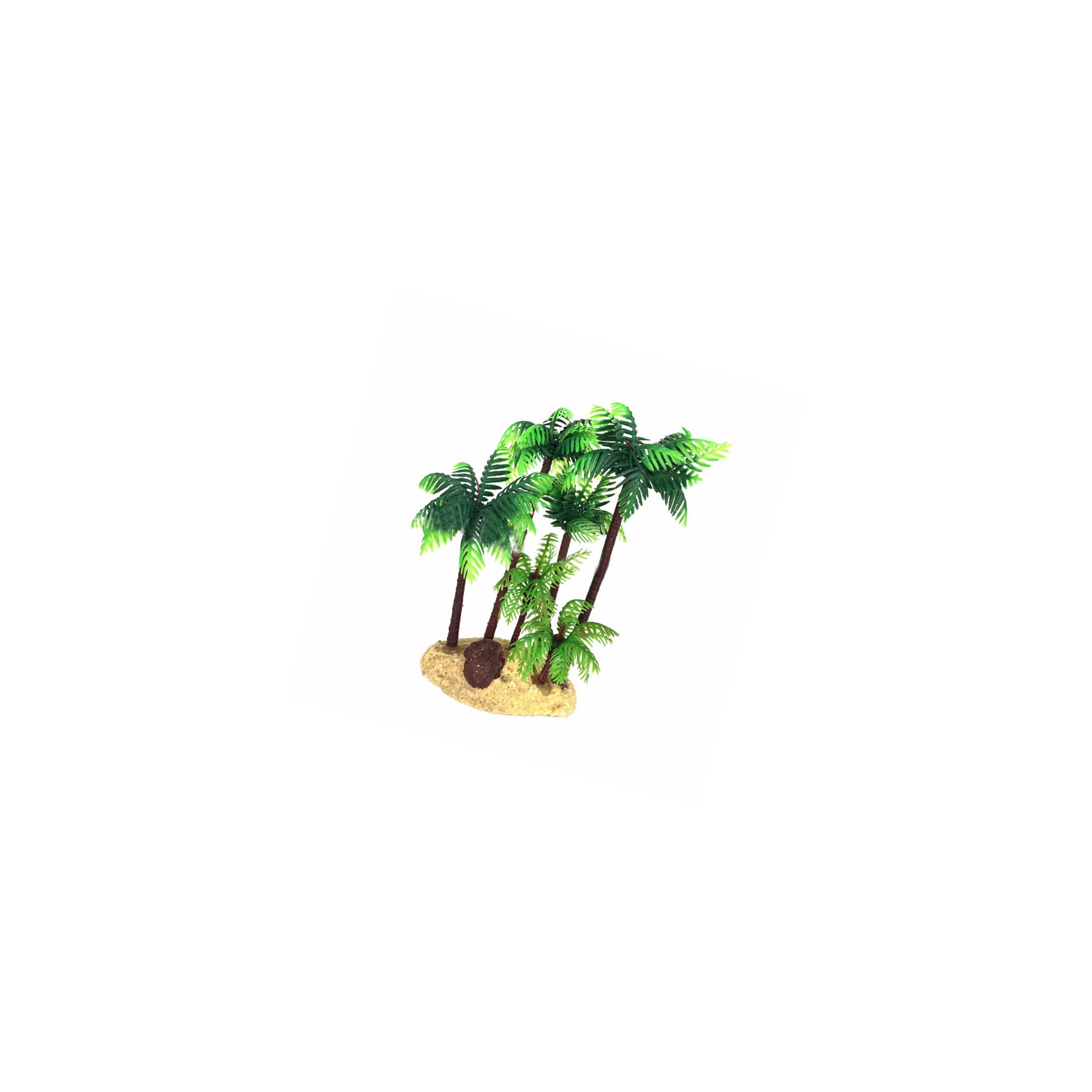 Palmera de coco de plástico de 14cm, planta en miniatura para bonsái, Micro paisaje artesanal, bricolaje, decoración para de cumpleaños