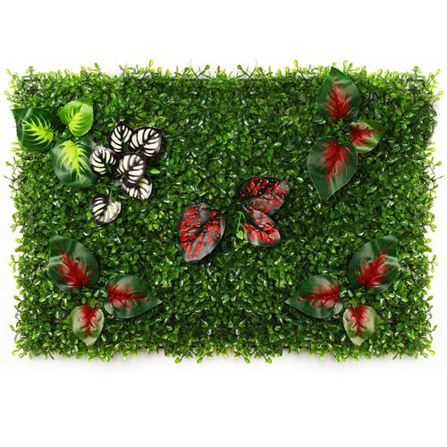 40*60CM Artificial Plant Hedge Fence With Flowers UV Protected Privacy Screen Garden Fence Decor For Indoor Outdoor Backyard: B