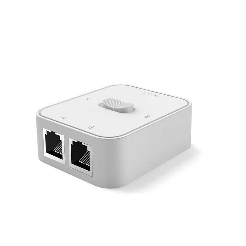 Rozdzielacz RJ45 1000Mbps 1 na 2 adapter Ethernet Przedłużacz Kabla Sieciowego Internetowego Złącze RJ45 robić PC Laptopa TV skrzynka router: BIAŁY