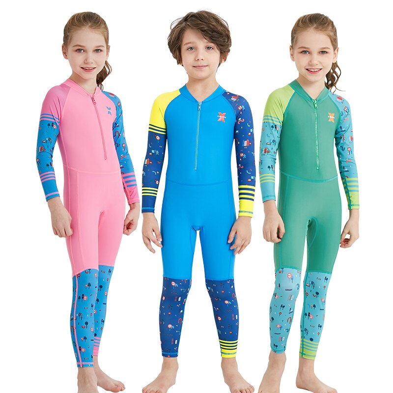 Wetsuit Kids Swimwear Elastic Diving Suit Long Sleeves Boys Girls Surfing Diving Suit Jumpsuit Wetsuit Kids Quick-drying