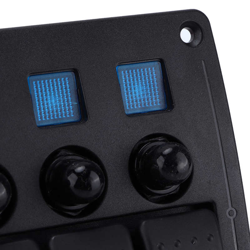 Car Toggle Switch Panel Blue Light IP65 Waterproof 6 Gangs Rocker Switch Panel for Boats for SUVs for Trucks