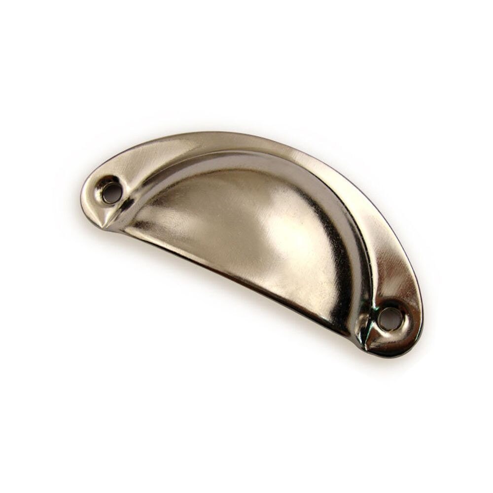 2PCS Retro Metal Kitchen Drawer Cabinet Door Handle European style Kitchen Cupboard Door Pulls Drawer Brass Shell Pull Handles: Silver