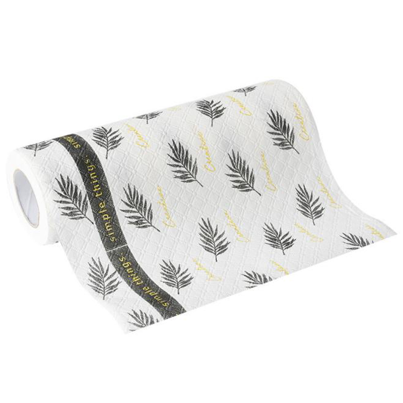Servilleta de 2 rollos de tela no tejida desechable para paño de cocina, servilletas de mesa de papel: Default Title