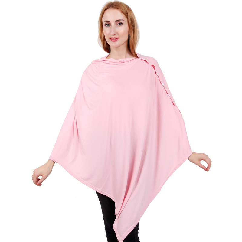 Zwangere Vrouwen Verpleging Borstvoeding Sjaal Effen Kleur Outdoor Reizen Voeden Shawl Covers Baby Autostoel Cover: pink