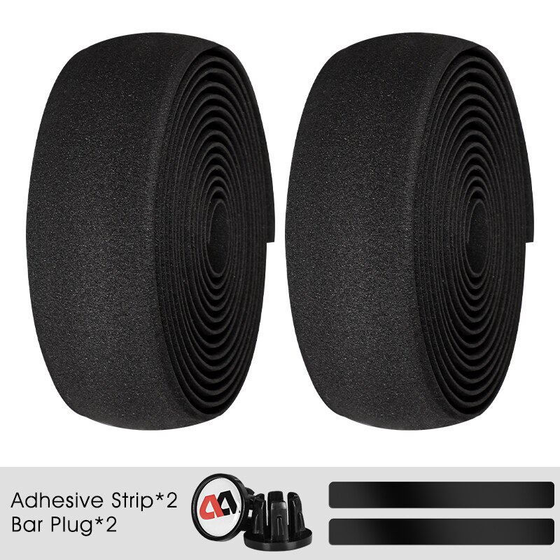 Nastro Manubrio Bici In EVA Antiscivolo | 2 Pezzi Handlebar Tape Con 2 Tappi Terminali | Universale Per Mountain Bike E Bici Da Strada