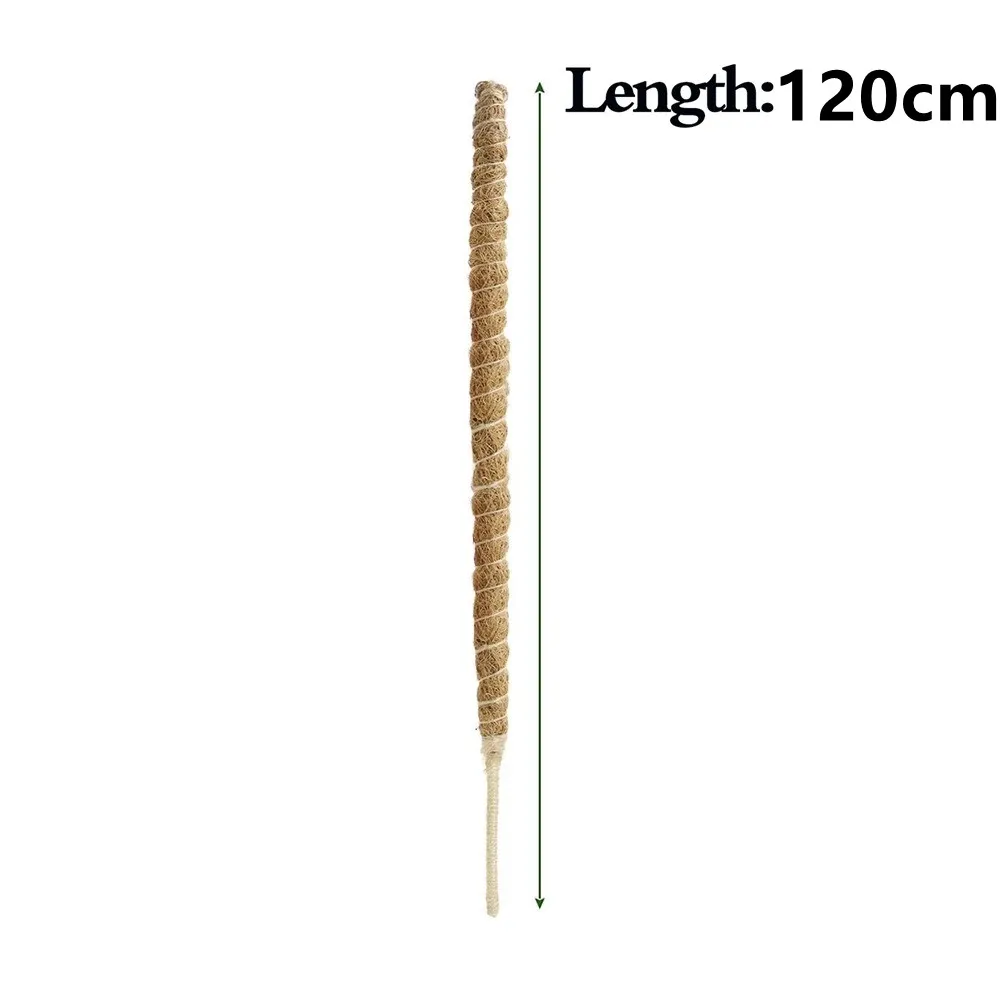 Poste de musgo para plantas trepadoras de interior, enredaderas para cultivar plantas hacia arriba, soporte para plantas con lazos de jardín, 60/70/80/90/100/110/120CM, 1 unidad: Grey