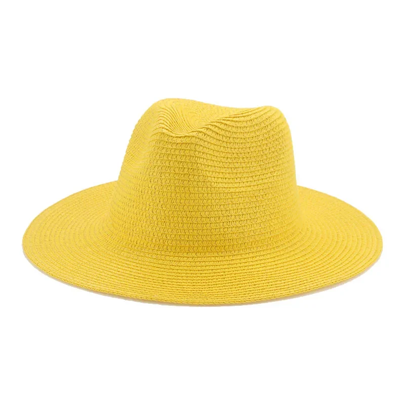 Vrouwen Hoeden Grote Rand 11Cm Mannen Vrouwen Kaki Wit Zwart Stro Hoeden Zon Strand Vrouwen Zomer Emmer Hoeden sombrero De Mujer