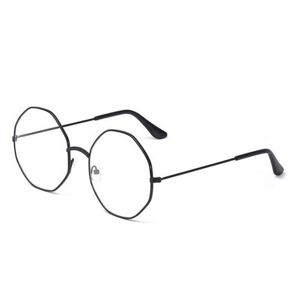 1pc populære årgang uregelmessige brilleglass i metall, ramme trendy unisex briller med briller