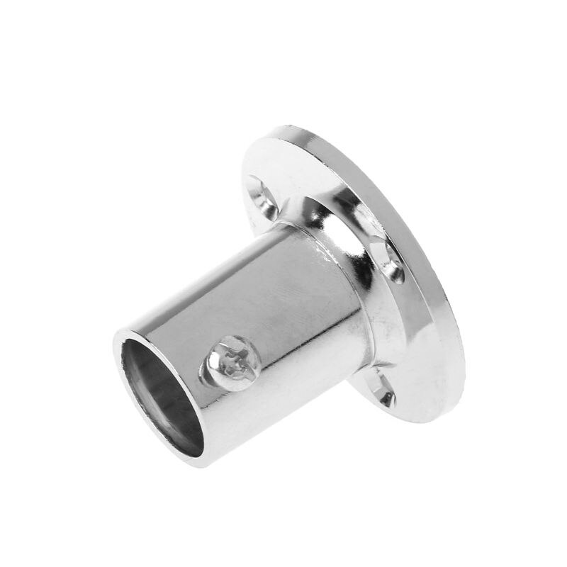 Wardrobe Rail Rod End Support Bracket Clothes Hanging Tube Holder Zinc Alloy F3MB