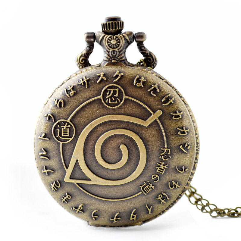 Naruto Retro Zakhorloge voor Man Kind Anime Randapparatuur Sieraden 47mm Quartz Flap Zakhorloge Student Collecties Horloges
