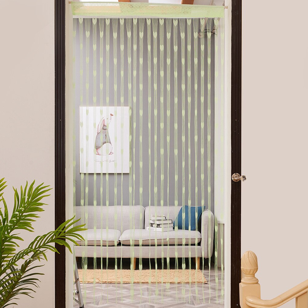 Europäischen Und Amerikanischen Stil String Vorhang Shiny Quaste Linie Vorhänge Für Wohnzimmer Küche Fenster Tür Teiler 50cm x 200cm: Green 