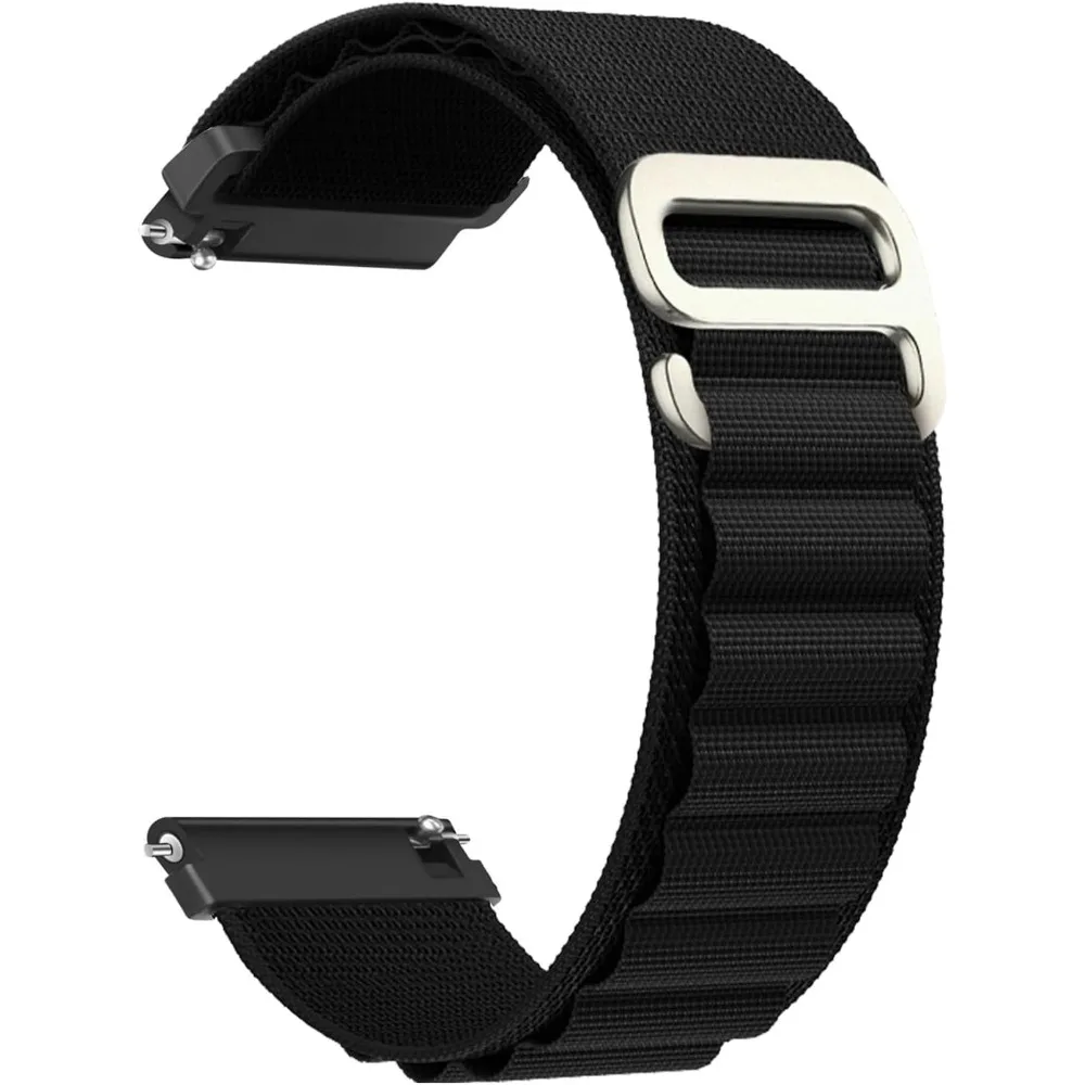 Nylon band voor HaiWei Galaxy Watch 7 6 5 4 40 mm 44 mm Classic/Active/Gear S3 Frontier 20 mm 22 mm Sport Loop Strap Amazfit GTS 3 4: Black Yellow / 20mm