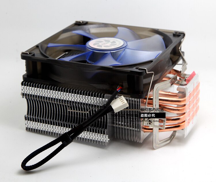 Avc 4 Koperen Buis Radiator, 12Cm Fan, Ondersteunende 775 1151 1156 1155 1150 Amd Platform