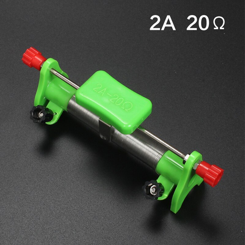 Reóstato deslizante de 20 Ohm, 2 Amp, Reóstato deslizante ajustable, instrumento de enseñanza de experimentos de física de escuela secundaria