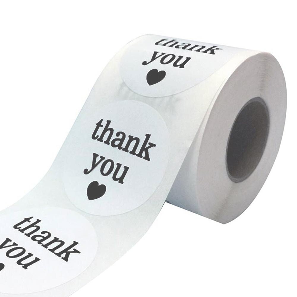 500Pcs 1.5Inch Ronde Dank U Label Stickers Papier Hart Jaar Verpakking Wedding Party Decor Handgemaakte Briefpapier Stickers: 1inch-G