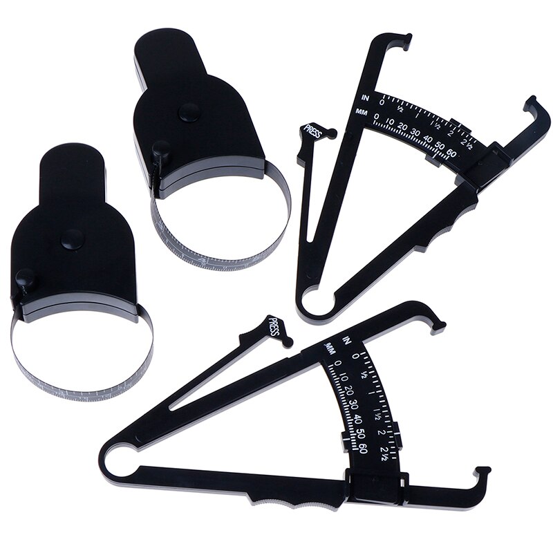 70mm Skinfold Body Fat Caliper Set Body Fat Tester Body Skinfold Measurement Tool with Measure Tape Body Fat Monitors