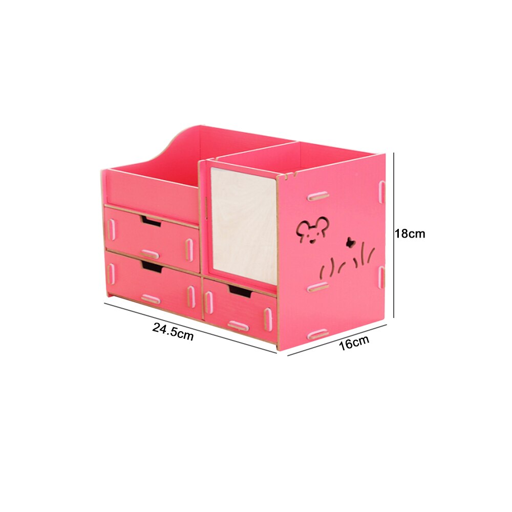 Wooden Makeup Organizer Dressing Table Makeup Box Organizer For Cosmetics Storage Makeup Jewelry Storage Box Table With Mirror