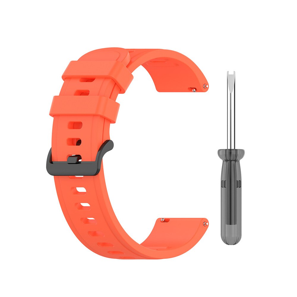 Pehmeä silikoninen kellon ranneke xiaomi huami amazfit neo smart kellon vaihtorannekkeella työkaluvyötarvikkeilla urheiluranneke: Oranssinpunainen