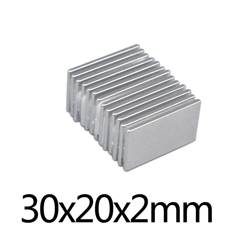 5 ~ 50 Stuks 30X20X2 Mm Super Sterke Neodymium Magneet 30*20*2 Mm Blok Permanente Magneet 30X20X2 Mm Krachtige Magneten N35 Magnetische