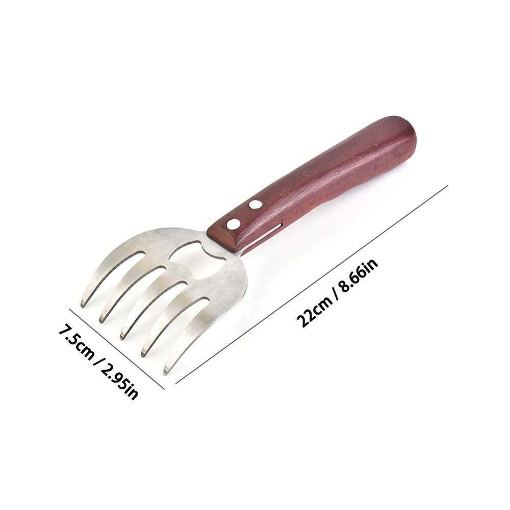 SONGLI 2 Pieces Meat Claws Meat Remover BBQ Pulled Pork Meat Shredder Bear Claws Stainless Steel Meat Handler